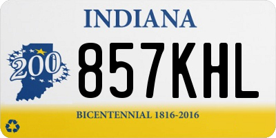 IN license plate 857KHL