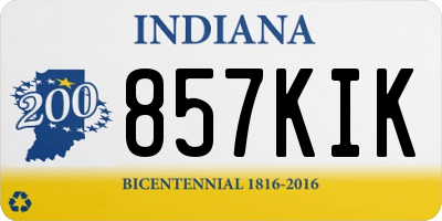 IN license plate 857KIK