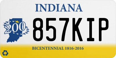IN license plate 857KIP