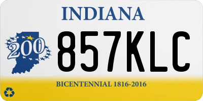 IN license plate 857KLC