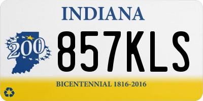 IN license plate 857KLS