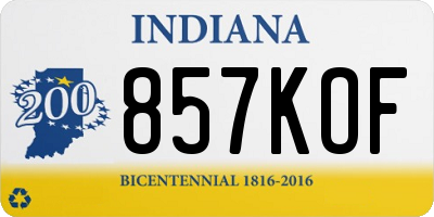 IN license plate 857KOF