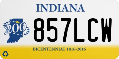 IN license plate 857LCW