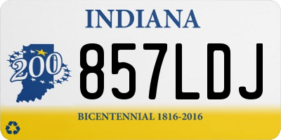 IN license plate 857LDJ