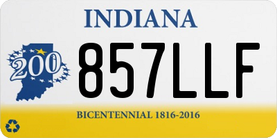 IN license plate 857LLF