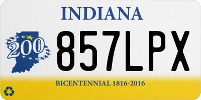 IN license plate 857LPX