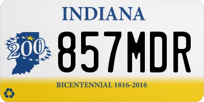 IN license plate 857MDR