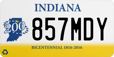 IN license plate 857MDY