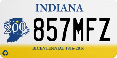 IN license plate 857MFZ