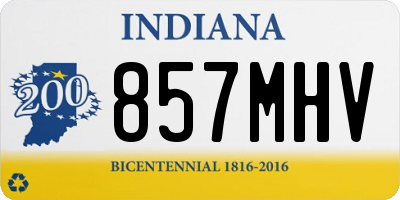 IN license plate 857MHV