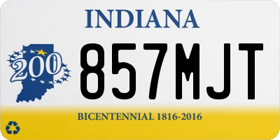 IN license plate 857MJT