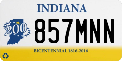 IN license plate 857MNN