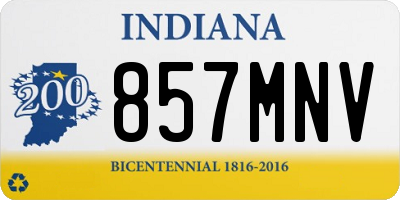 IN license plate 857MNV