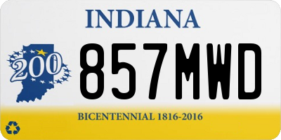 IN license plate 857MWD