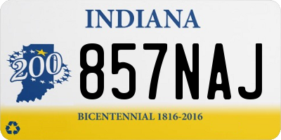 IN license plate 857NAJ