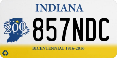 IN license plate 857NDC
