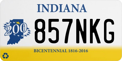 IN license plate 857NKG