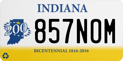 IN license plate 857NOM