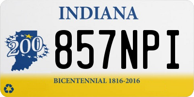 IN license plate 857NPI