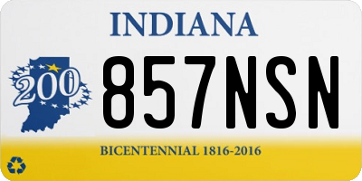 IN license plate 857NSN
