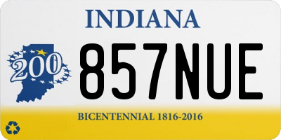 IN license plate 857NUE