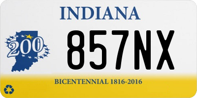 IN license plate 857NX