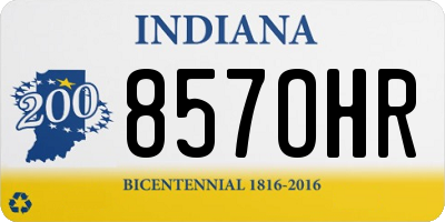 IN license plate 857OHR