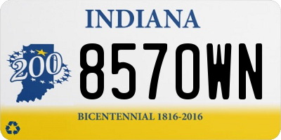 IN license plate 857OWN