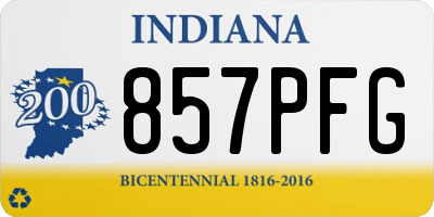 IN license plate 857PFG