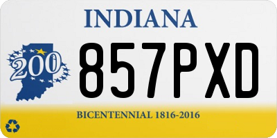 IN license plate 857PXD