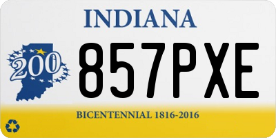 IN license plate 857PXE