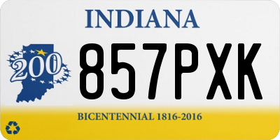 IN license plate 857PXK