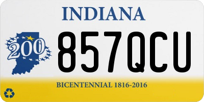 IN license plate 857QCU