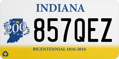 IN license plate 857QEZ