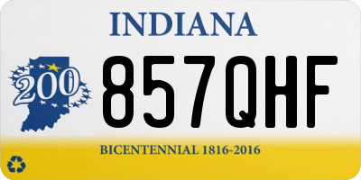 IN license plate 857QHF