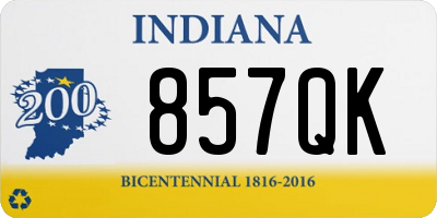 IN license plate 857QK