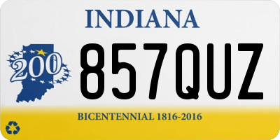 IN license plate 857QUZ