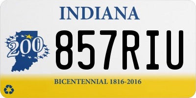 IN license plate 857RIU