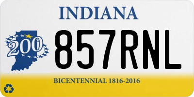 IN license plate 857RNL