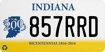 IN license plate 857RRD