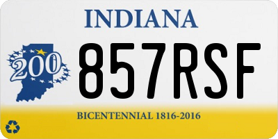 IN license plate 857RSF