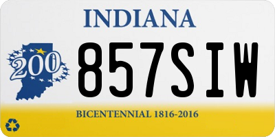 IN license plate 857SIW