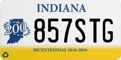 IN license plate 857STG