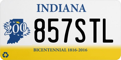 IN license plate 857STL