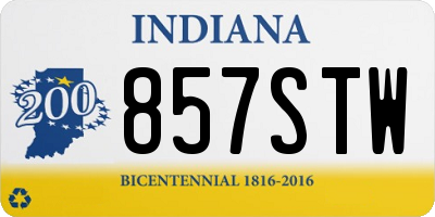 IN license plate 857STW