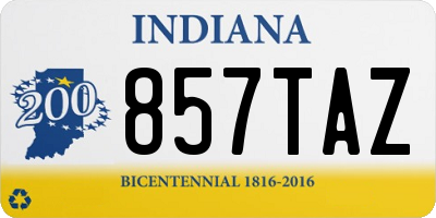 IN license plate 857TAZ