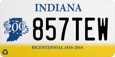 IN license plate 857TEW