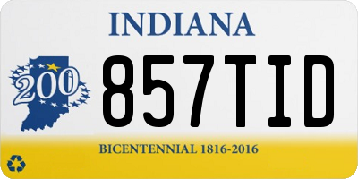 IN license plate 857TID