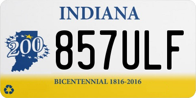 IN license plate 857ULF