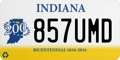 IN license plate 857UMD
